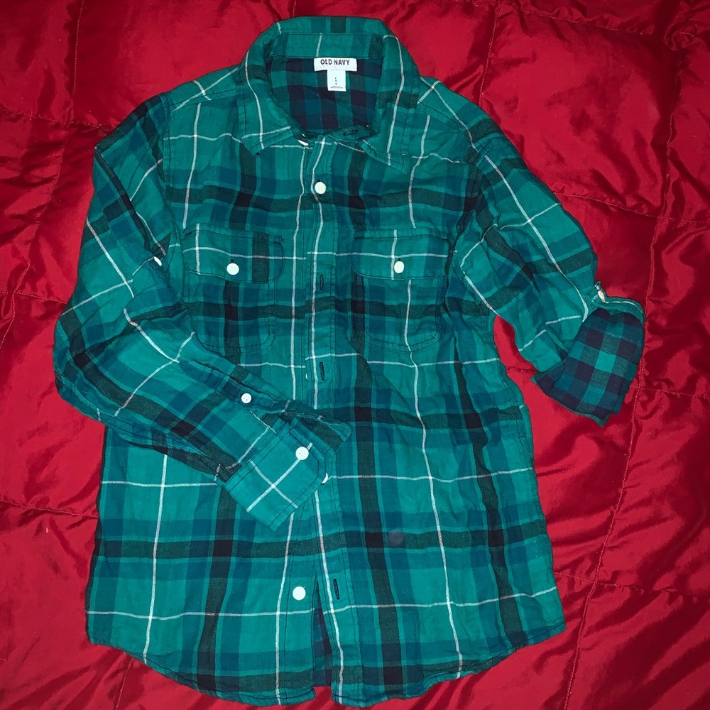 Boys button up long sleeve shirt